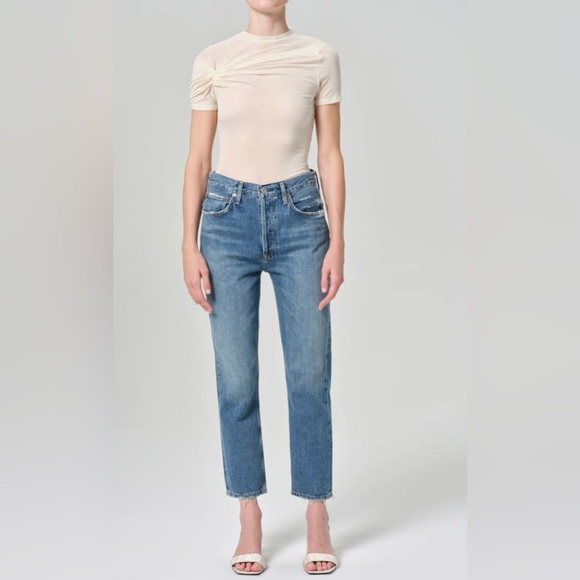 AGOLDE RILEY HIGH RISE STRAIGHT CROP size 27 NEW - Picture 1 of 11